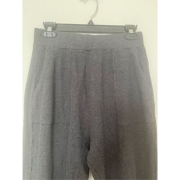 Lunya Restore Thermal Waffle Knit Draped Lounge Joggers Dark Gray NEW - Picture 7 of 10
